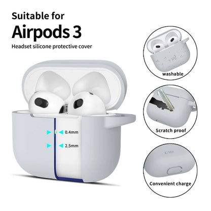 Tech-Protect Silicone Hook Case for Apple AirPods 3 - Gray_1