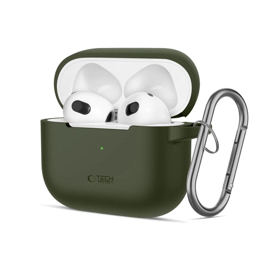 Tech-Protect Silicone Hook Case for Apple AirPods 3 - Green_0