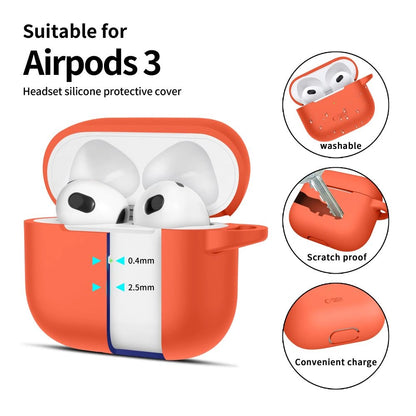 Tech-Protect Silicone Hook Case for Apple AirPods 3 - Orange_1