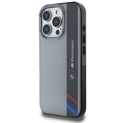 BMW Motosport IML Vertical Stripe iPhone 16 Pro Case - Gray_1