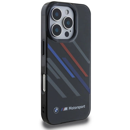 BMW Motosport IML Random Stripes iPhone 16 Pro Case - Black_3