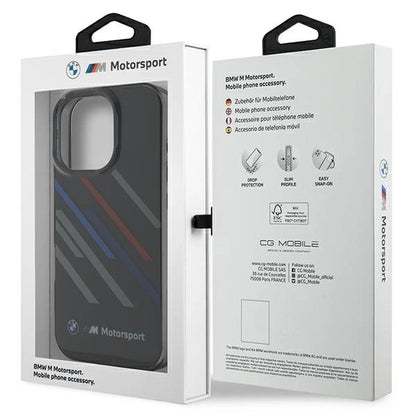 BMW Motosport IML Random Stripes iPhone 16 Pro Case - Black_7