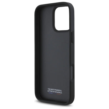 BMW M Perforated Tricolor Detail Line iPhone 16 Pro Case - Dark Gray_6