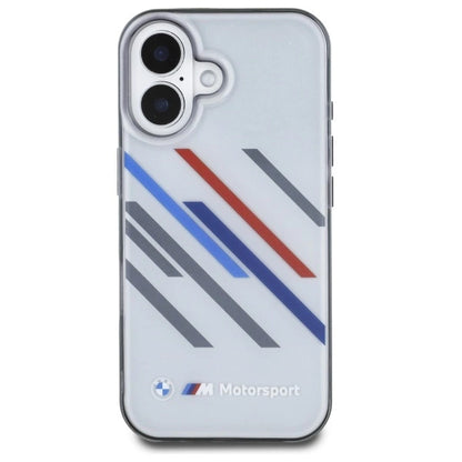 BMW Motosport IML Random Stripes iPhone 16 Plus Case - Gray_2
