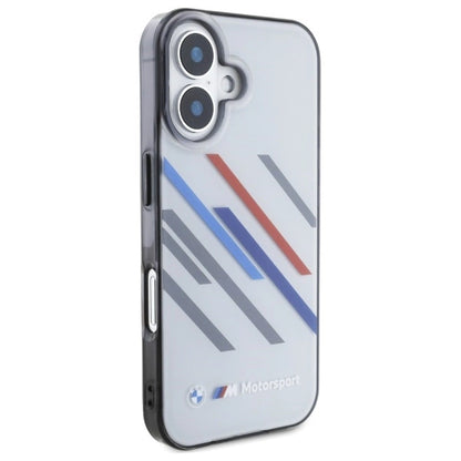 BMW Motosport IML Random Stripes iPhone 16 Plus Case - Gray_3