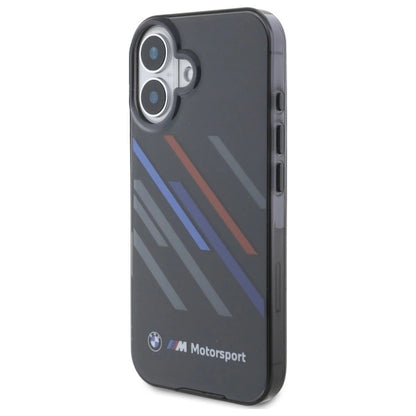 BMW Motosport IML Random Stripes iPhone 16 Plus Case - Black_1