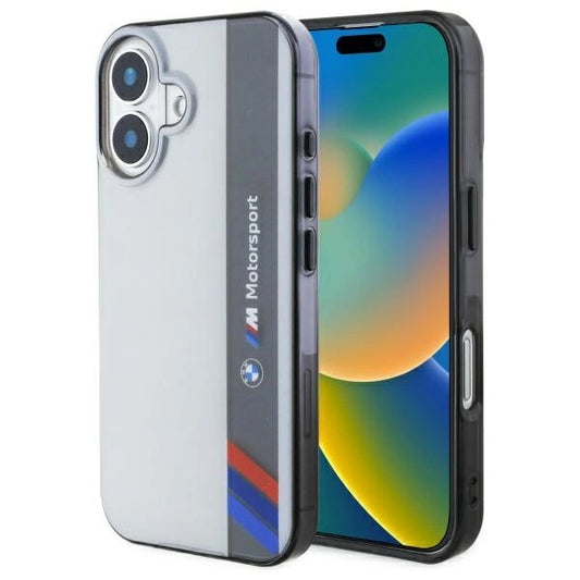 BMW Motosport IML Vertical Stripe iPhone 16 Case - Gray_0