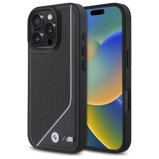 BMW M Perforated Twisted Line MagSafe case for iPhone 16 Pro - black_0