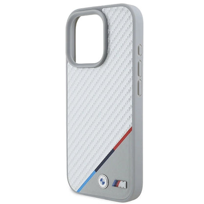 BMW M Carbon Tricolor Line MagSafe Case for iPhone 16 Pro - Gray_5