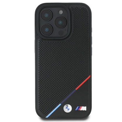 BMW M Perforated Tricolor Line MagSafe Case for iPhone 16 Pro - Black_2