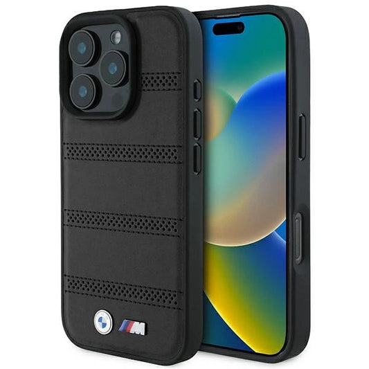 BMW M Perforated And Stitched Line MagSafe case for iPhone 16 Pro - black_0
