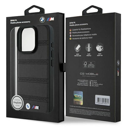 BMW M Perforated And Stitched Line MagSafe case for iPhone 16 Pro - black_7