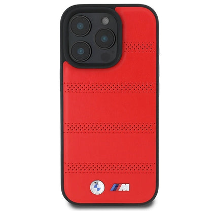 BMW M Perforated And Stitched Line MagSafe case for iPhone 16 Pro - red_2