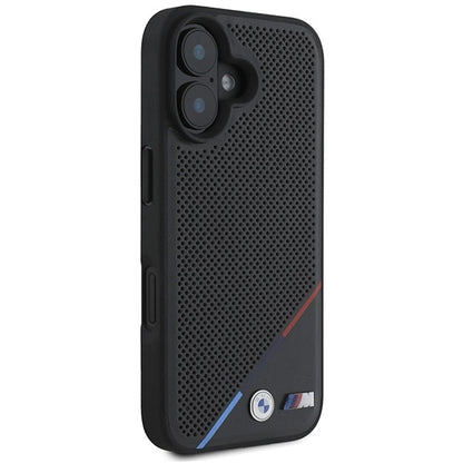 BMW M Perforated Tricolor Line MagSafe Case for iPhone 16 Plus - Black_3