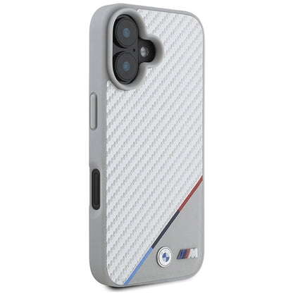 BMW M Carbon Tricolor Line MagSafe iPhone 16 Case - Gray_3