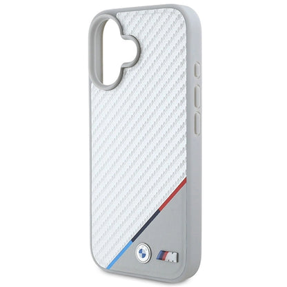 BMW M Carbon Tricolor Line MagSafe iPhone 16 Case - Gray_5