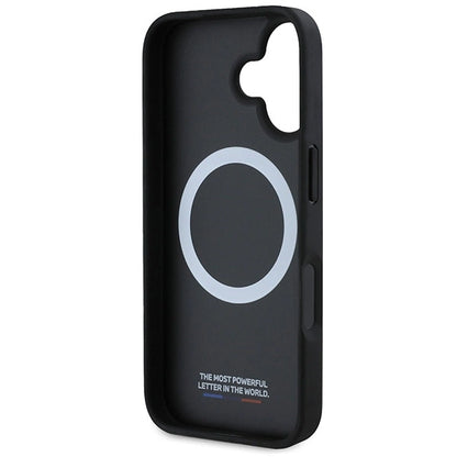 BMW M Perforated Tricolor Line MagSafe iPhone 16 Case - Gray_6