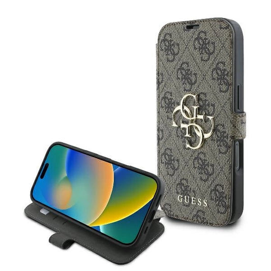 Guess 4G Metal Logo iPhone 16 Pro Max Case - Brown_0