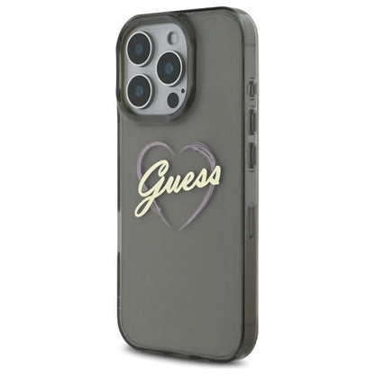 Guess IML Heart Case for iPhone 16 Pro - Black_1