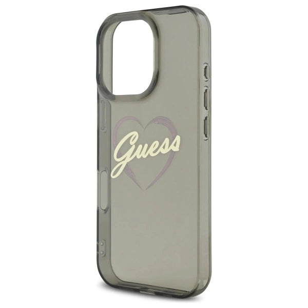 Guess IML Heart Case for iPhone 16 Pro - Black_5