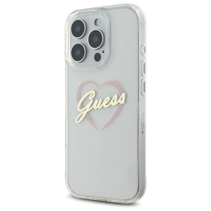 Guess IML Heart Case for iPhone 16 Pro - Transparent_1