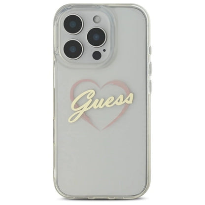 Guess IML Heart Case for iPhone 16 Pro - Transparent_2