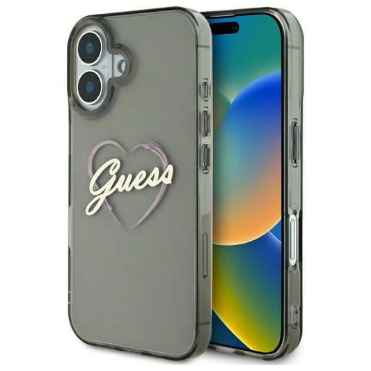 Guess IML Heart Case for iPhone 16 Plus - Black_0