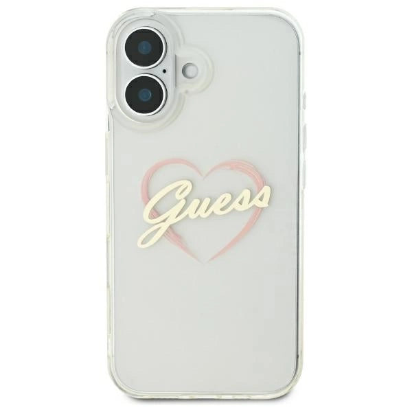 Guess IML Heart Case for iPhone 16 plus - Transparent_2