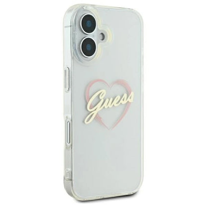 Guess IML Heart Case for iPhone 16 plus - Transparent_3