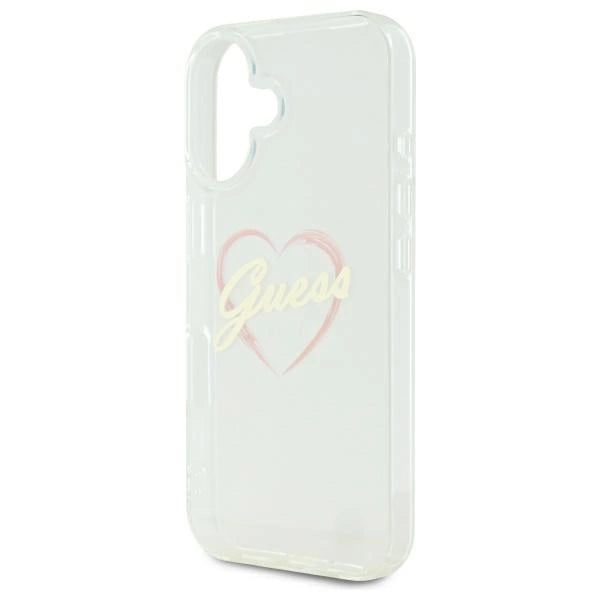 Guess IML Heart Case for iPhone 16 plus - Transparent_5