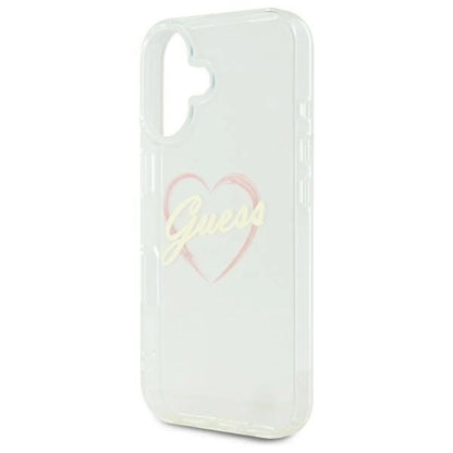 Guess IML Heart Case for iPhone 16 plus - Transparent_5