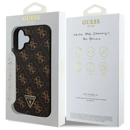 Guess New 4G Triangle Case for iPhone 16 Plus - Black_7