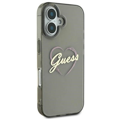 Guess IML Heart iPhone 16 Case - Black_3