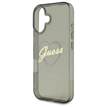 Guess IML Heart iPhone 16 Case - Black_5