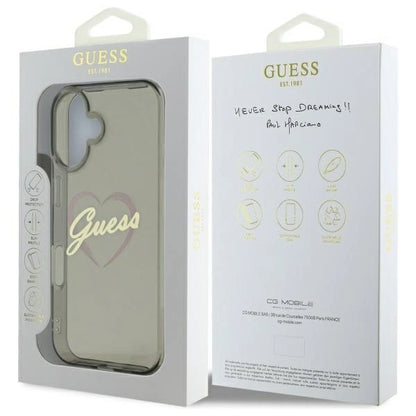 Guess IML Heart iPhone 16 Case - Black_7