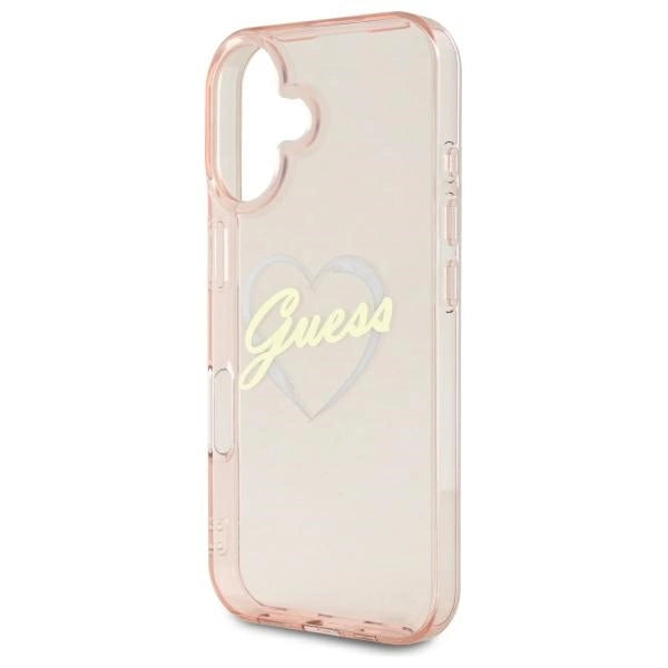 Guess IML Heart iPhone 16 Case - Pink_5