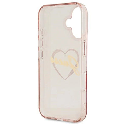Guess IML Heart iPhone 16 Case - Pink_6
