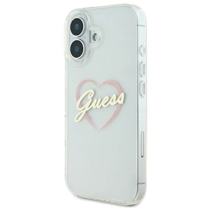 Guess IML Heart iPhone 16 Case - Transparent_1