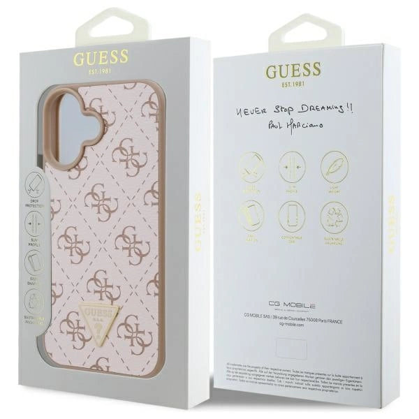 Guess New 4G Triangle iPhone 16 Case - White_7