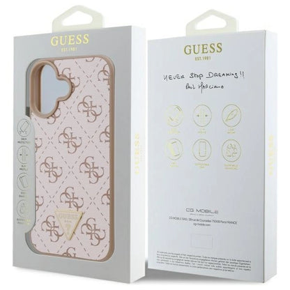 Guess New 4G Triangle iPhone 16 Case - White_7