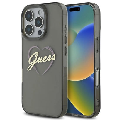 Guess IML Heart Case for iPhone 16 Pro Max - Black_0