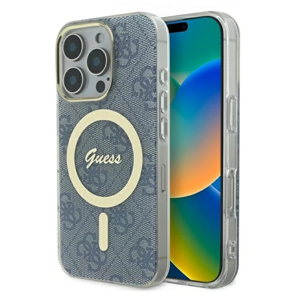 Guess IML 4G MagSafe iPhone 16 Pro Case - Blue_0