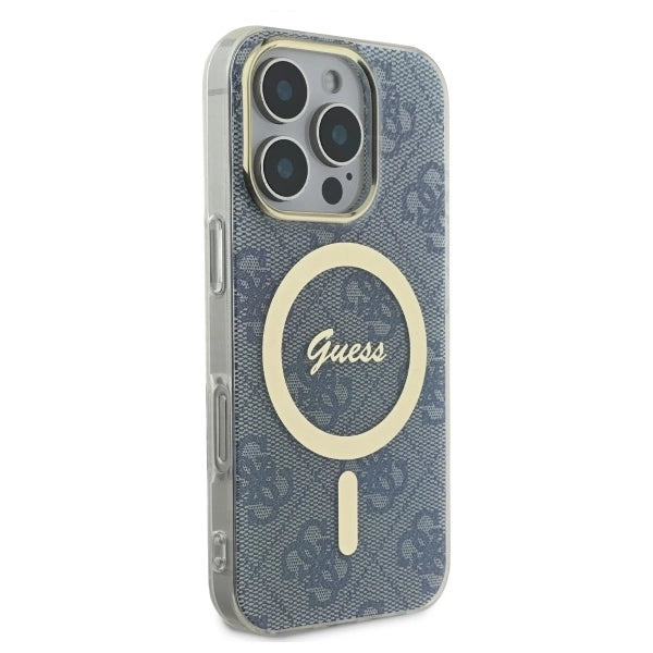 Guess IML 4G MagSafe iPhone 16 Pro Case - Blue_3