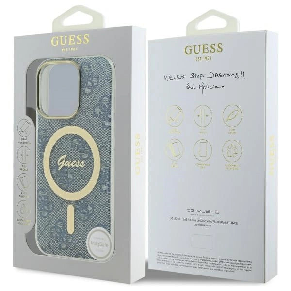 Guess IML 4G MagSafe iPhone 16 Pro Case - Blue_7
