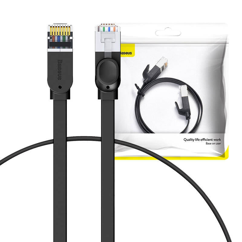 Baseus High Speed ​​flat Ethernet CAT6 RJ45 network cable 0.5m - black_17