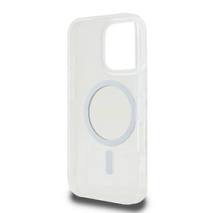 Guess GUHMP16LHFGERET iPhone 16 Pro 6.3" przeźroczysty/transparent hardcase IML Glitter Circle MagSafe_6