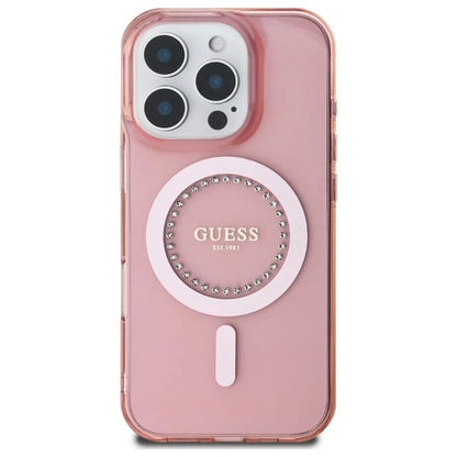 Guess IML Rhinestones MagSafe iPhone 16 Pro Case - Pink_2