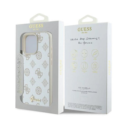 Guess Peony Script Logo MagSafe iPhone 16 Pro Case - White_7