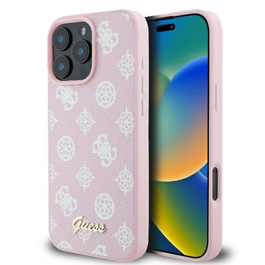 Guess Peony Script Logo MagSafe iPhone 16 Pro Case - Pink_0