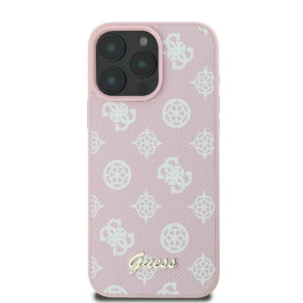 Guess Peony Script Logo MagSafe iPhone 16 Pro Case - Pink_2